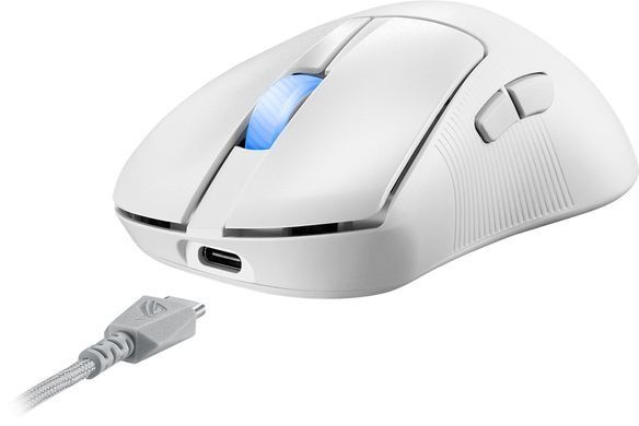 ASUS Миша ROG Keris II Ace, RGB, USB-A/WL/BT, білий (376750) 90MP03N0-BMUA10 фото