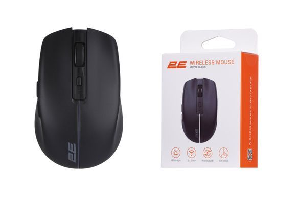 2E Миша MF270 Silent Rechargeable WL Black (360388) 2E-MF270WBK фото