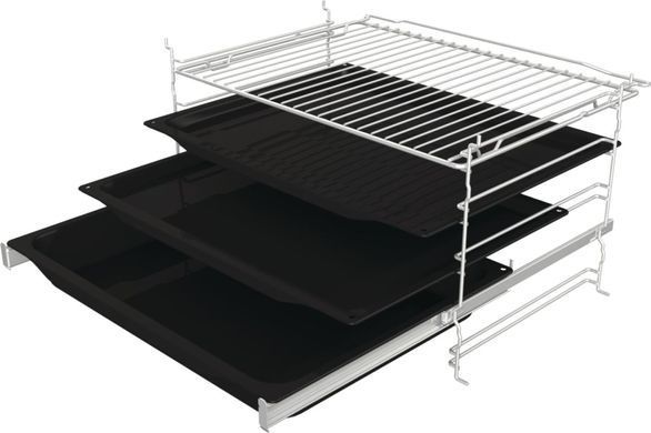 Gorenje Духова шафа електрична, 77л, A+, пара, дисплей, піроліз, чорний (367259) BPS6737E07B фото
