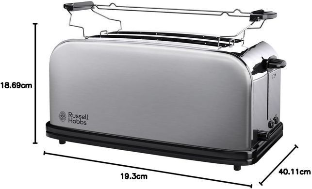 Russell Hobbs Тостер Oxford 1600Вт, довгі слоти на 4 тости, метал, сріблястий (280852) 23610-56 фото