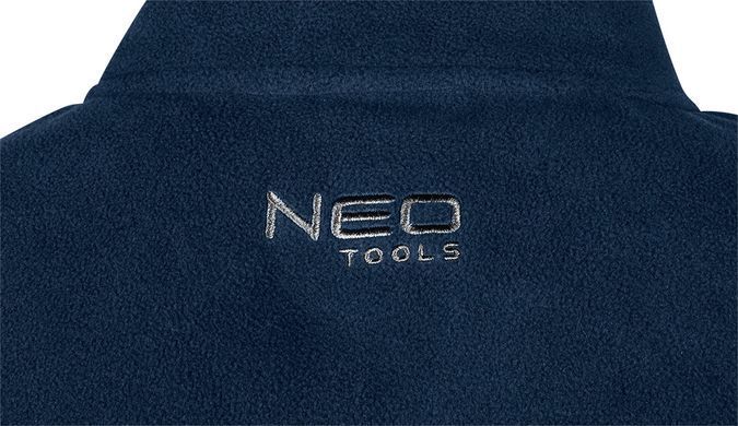 Флисовая толстовка Neo Tools 81-502 темно-синяя, 100% полиэстер, карманы на молнии XL
