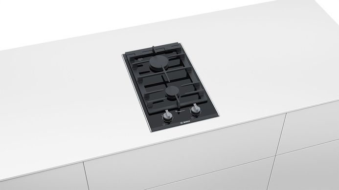 Bosch Варочная поверхность газ на стекле, 30см, Домино, чугун, черный PRB3A6B70 фото