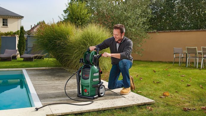 Минимойка высокого давления Bosch Advanced Aquatak 150, 2200Вт, 150бар, 480л/ч, шланг 8м, 22.45кг 0.600.8A7.700 фото