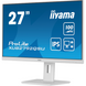 27" 16:9 IPS РК монітор, 2560х1440, 0.4 мс (MPRT), 100 Гц, FreeSync, 1xHDMI/1xDP/4xUSB 3.2, SP 2x2 В IIYAMA XUB2792QSU-W6 3724094