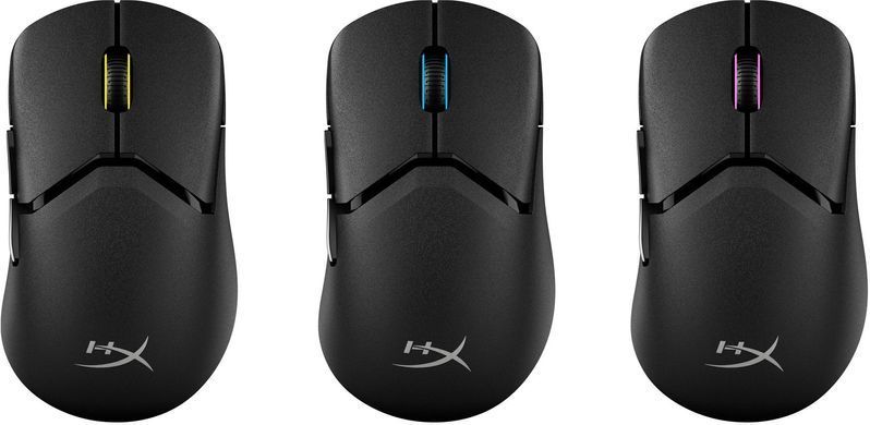 Миша HyperX Pulsefire SAGA PRO, RGB, USB-A/WL/BT, чорний (388532) A2PB2AA фото