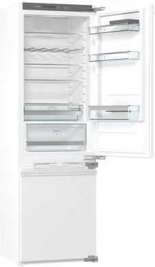 Gorenje Холодильник встраиваемый с нижн. мороз., 177х55х54см, 2 дв., 180(68)л, А+, NF, Зона св-ти, Дисплей, белый NRKI218EA0 фото