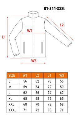 Толстовка робоча NEO TOOLS 81-311 Cotton Slim 2-в-1, 100% бавовна, 260 г/м2, CE XXXL