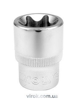 Головка торцевая YATO: TORX E24, квадрат 1/2", L=38 мм. CrV,