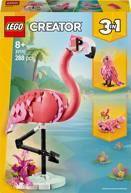 Конструктор LEGO Creator Дикие животные розовый фламинго 288 деталей (31170)