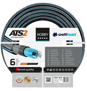 Шланг садовий Cellfast HOBBY ATS 3/4' 25м 6 шарів до 30бар -20&hellip;+60&deg;C (360712) 16-220 фото