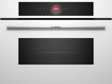 Bosch Духова шафа електрична компактна, 45л, A, дисплей, конвекція, ф-ція мікрохвиль, білий (367823) CMG7241W1 фото