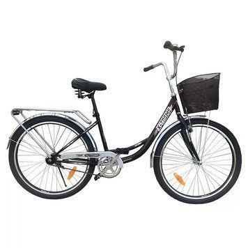 Велосипед X-Treme Tour 2604 Сталь. ОЗУ 26 "Колесо 26" Черно -белая +корзина сталь