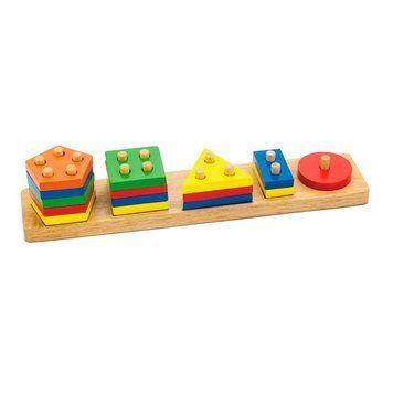 Деревянная логическая пирамидка Viga Toys Геометрические фигуры (58558) dt_9531 фото