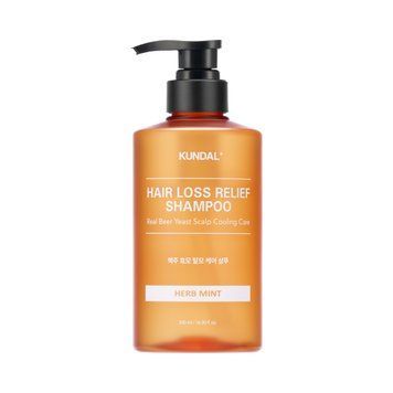 Шампунь пивний для тонкого волосся Kundal Beer Yeast Hair Loss Relief Shampoo Herb Mint 500ml, 500ml