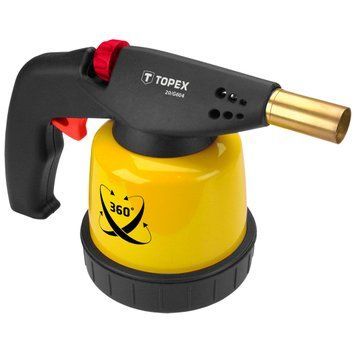 Паяльная лампа TOPEX 44E140 газовая, 1350&deg;C, металлический корпус, пьезоподжиг