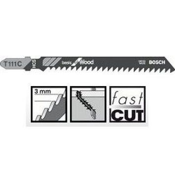 Пиляльне полотно Bosch Basic for Wood T 111 C 5шт(2608630033)