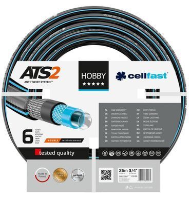 Шланг садовий Cellfast HOBBY ATS 3/4' 25м 6 шарів до 30бар -20&hellip;+60&deg;C (360712) 16-220 фото