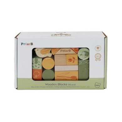 Деревянные кубики PolarB Зеленый лес 50 эл. (44230) dt_86362 фото