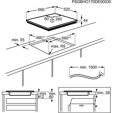 Electrolux Варильна поверхня індукційна, 60см, Hob2Hood, чорний (362944) CIR60430CB фото