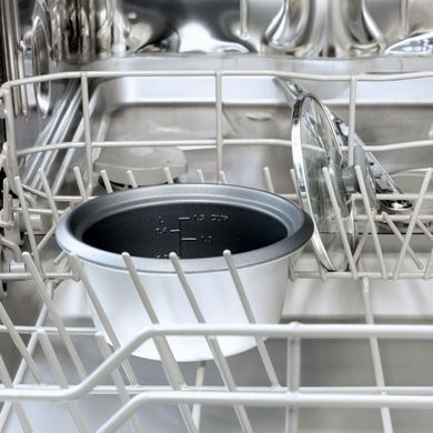 Russell Hobbs Рисоварка, 200Вт, чаша-0,7л, механічне керування, знімна кришка, нерж. сталь, чорно-біла (332942) 27020-56 фото