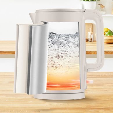 Tefal Електрочайник Thermo Protect, 1.5л, пластик, нержавіюча сталь, бежевий (384102) KO140BE0 фото