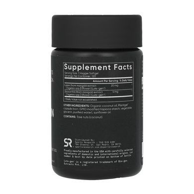 Лютеин и Зеаксантин Sport Research Lutein + Zeaxanthin 20 mg 120 veggie softgels