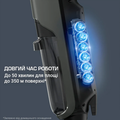 Rowenta Пилосос безпровідний миючий X-Clean 4, 200Вт, конт пил -0.45л, конт для води-0.73л, автон. робота до 50хв, вага-5.4кг, НЕРА, чорний (381332) GZ5035WO фото