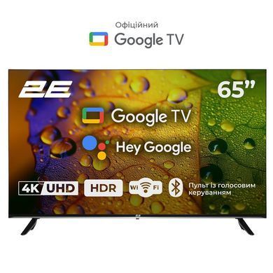 Телевизор 65" 2E LED 4K 60Hz Smart Google TV Black 2E-65A07K фото