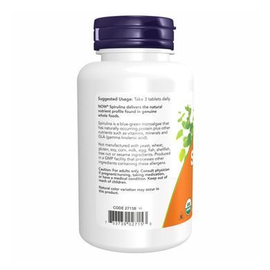Спирулина Now Foods Spirulina 1000 мг 240 таблеток