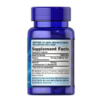 Vitamin D3 & K2 - 60 caps Puritans Pride