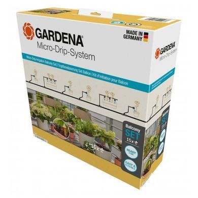 Комплект для поливу Gardena Micro-Drip-System Balcony Set на 15 рослин 13401-20.000.00 фото