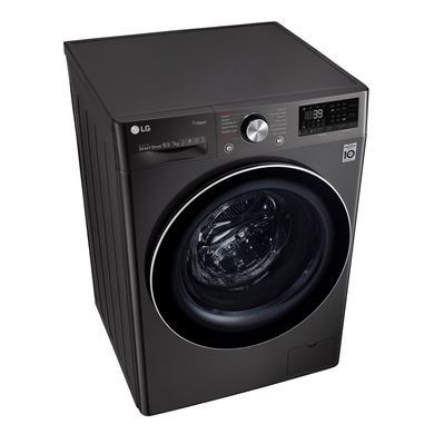 Прально-сушильна машина LG фронтальна, 10.5(7)кг, 1400, А, 56см, дисплей, пара, інвертор, чорний F4V9RC9P фото