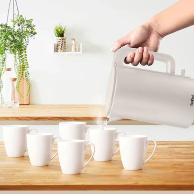 Tefal Електрочайник Thermo Protect, 1.5л, пластик, нержавіюча сталь, бежевий (384102) KO140BE0 фото