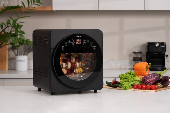 Мультипечь ARDESTO 1700Вт, объем-14.5л, сенсорное управление, 50-220&deg;C, нержав.сталь/пластик, серо-черный (376975) AIFO-A145 фото