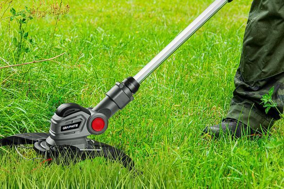 Аккумуляторная мотокоса GRAPHITE 18V 58GE112, ширина скашивания 280 мм, без аккумулятора и ЗУ 58GE112 фото