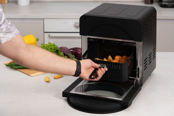 Мультипечь ARDESTO 1700Вт, объем-14.5л, сенсорное управление, 50-220&deg;C, нержав.сталь/пластик, серо-черный (376975) AIFO-A145 фото