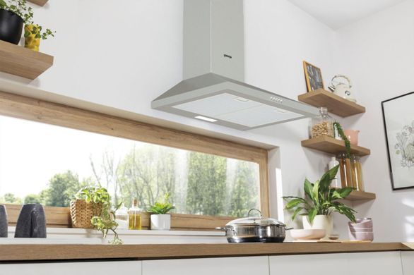 Gorenje Витяжка купольна, 60см, 450м3ч, нерж (374133) WHC629E4X фото