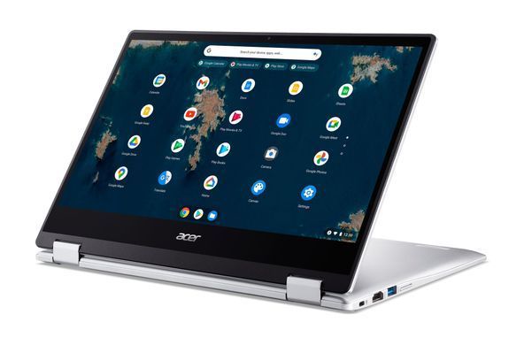 Acer Ноутбук Chromebook Spin CP314-1HN 14" FHD IPS, Intel C N4500, 8GB, F128GB, UMA, ChromeOS, сріблястий (373208) NX.AZ3EU.002 фото