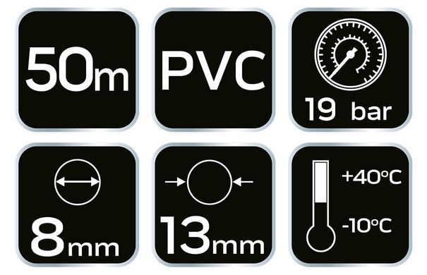 Шланг високого тиску армований NEO 12-079, 50 м, 20 бар
