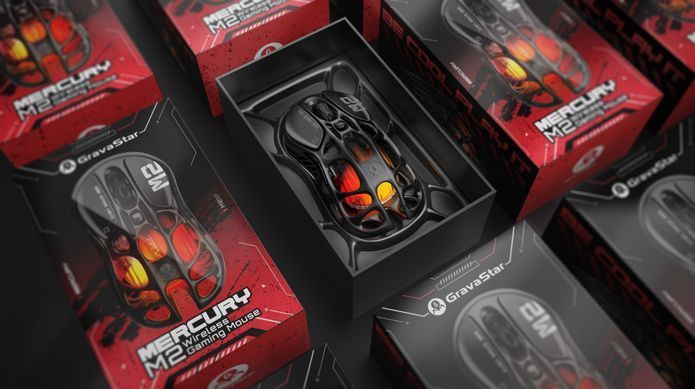 GravaStar Миша Mercury M2, BT/WL/USB-A, RGB, чорний (377169) GRAVASTARM2_BLK фото