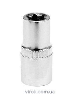 Головка торцевая YATO: TORX E4, квадрат 1/4", L=25 мм. CrV,