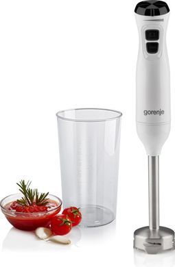 Блендер Gorenje заглибний 600Вт, чаша-600мл, білий (389810) HBX601XG фото