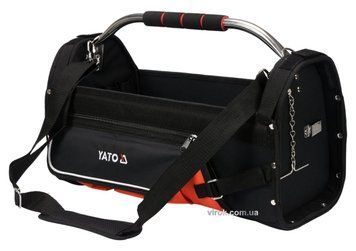 Сумка открыта для инструмента 22" YATO; 11 карманов, с трубным захватчиком, из полиэстера