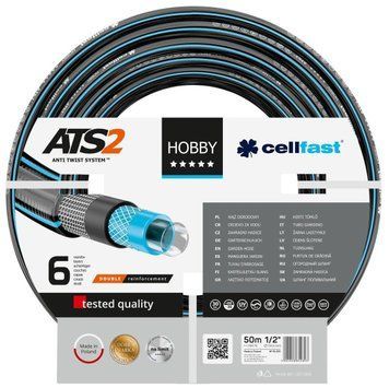 Шланг садовий Cellfast HOBBY ATS 1/2" 50м 6 шарів до 30бар -20&hellip;+60&deg;C (360713) 16-201 фото