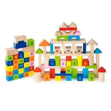 Деревянные кубики Viga Toys Алфавит и числа 100 шт., 3 см (50288) dt_79223 фото