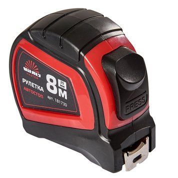 Рулетка 8 м &times; 25 мм автостоп Vitals Master V181730 фото