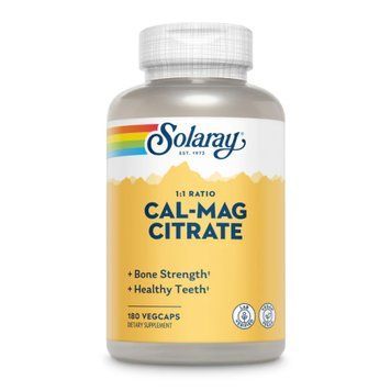 Кальцій і магній 1: 1 високоефективний Solaray (Cal-Mag Citrate) 180 капсул