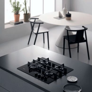 Whirlpool Варочная поверхность газ на стекле, 60см, чугун, конфорка с двойным рядом пламени, черный GOWL628/NBEE фото