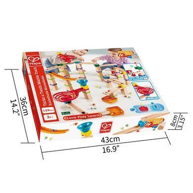 Конструктор-лабіринт Hape Marble Run Трюки та повороти 129 ел. (E1100) dt_14980 фото