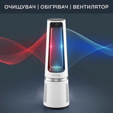 Rowenta Очиститель воздуха вен-тор+об-тель ECLIPSE 3IN1, 35м2, 107м3/час, пульт ДУ, дисплей, HEPA фильтр, 12 ур. ск-сти, белый QU5060F0 фото